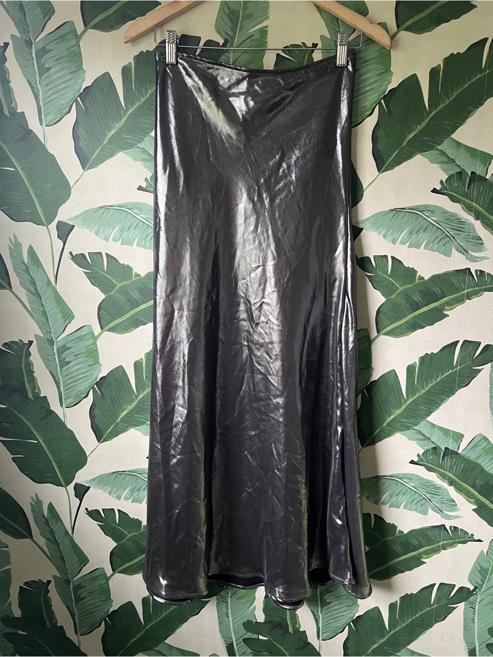 Wild Fable Metallic Silver Long Maxi Skirt Womens XS - Picture 3 of 9